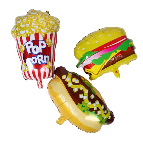 HOMSFOU 3 Stück Teiliges Food Folienballon Realistische Popcorn Hot Dog Hamburger Luftballons Langlebige Kinderparty Deko für Geburtstag Kinoabend Fast Food Themenfeier HOMSFOU 3 Stück Teiliges Food Folienballon Realistische Popcorn Hot Dog Hamburger Luftballons Langlebige Kinderparty Deko für Geburtstag Kinoabend Fast Food Themenfeier von HOMSFOU