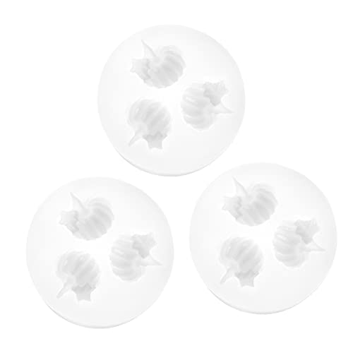 HOMSFOU 3 Stück Teiliges Halloween Kürbis Silikonform Set Diy Kürbis Gießform für Aromakerzen Bastelzubehör für Halloween Dekoration für Handgemachte Kürbisornamente von HOMSFOU
