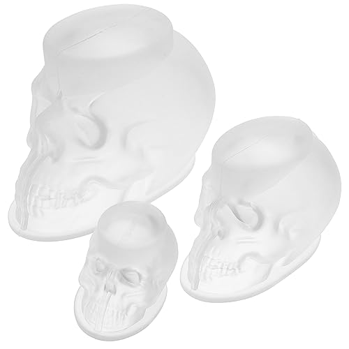 HOMSFOU 3 Stück Teiliges Halloween Schädel Silikonform Vielseitige Gießform für Kerzen Wachs Detailreiches Design DIY Bastelbedarf Einfach zu Reinigen für Gruselige Dekorationen HOMSFOU 3 Stück Teiliges Halloween Schädel Silikonform Vielseitige Gießform für Kerzen Wachs Detailreiches Design DIY Bastelbedarf Einfach zu Reinigen für Gruselige Dekorationen von HOMSFOU