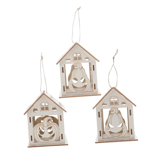 HOMSFOU 3 Stück Teiliges Holzanhänger Halloween Dekor Set Unfertige Kürbishäuser zum Bemalen DIY Bastelset Mini Holzhaus Anhänger für Festliche Herbst Bauernhaus Deko HOMSFOU 3 Stück Teiliges Holzanhänger Halloween Dekor Set Unfertige Kürbishäuser zum Bemalen DIY Bastelset Mini Holzhaus Anhänger für Festliche Herbst Bauernhaus Deko von HOMSFOU