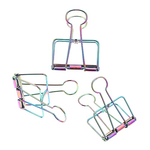 HOMSFOU 3 Stück Teiliges Metall Büroklammern mit Kreativen Designs Dekorative Papierclips für Organisation von Unterlagen und Rechnungen Langlebige Bürobedarf Artikel von HOMSFOU
