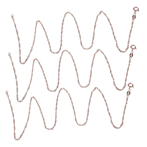 HOMSFOU 3 Stück Teiliges Roségold Wasserwellen Halsketten Lange Schmuckketten für DIY Schmuckherstellung Verarbeitung Langlebige Kupferketten für Anhänger und Bastelprojekte HOMSFOU 3 Stück Teiliges Roségold Wasserwellen Halsketten Lange Schmuckketten für DIY Schmuckherstellung Verarbeitung Langlebige Kupferketten für Anhänger und Bastelprojekte von HOMSFOU