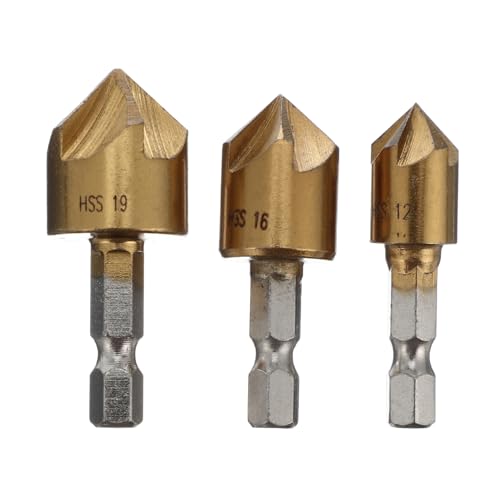 HOMSFOU 3 Stück Teiliges Set Hochleistungsstahl Fünf Kanten Fasenfräser Geeignet für Metallbohren und Präzise Schneidtechnik Langlebig und Effizient HOMSFOU 3 Stück Teiliges Set Hochleistungsstahl Fünf Kanten Fasenfräser Geeignet für Metallbohren und Präzise Schneidtechnik Langlebig und Effizient von HOMSFOU