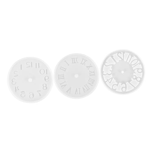 HOMSFOU 3 Stück Teiliges Silikon Gießform für Diy Epoxidharz Silikonform für Bastelprojekte Flexible und Langlebige Formen für Herstellung von Wanduhren von HOMSFOU