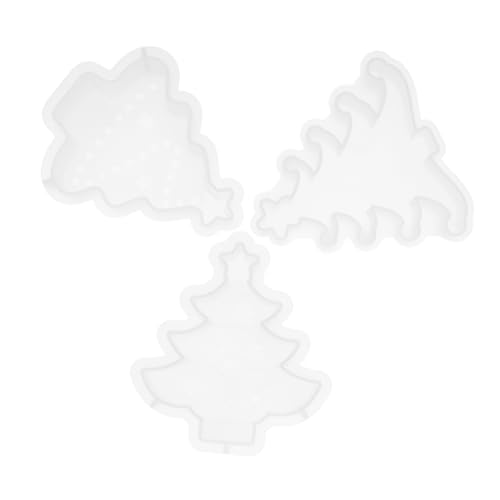 HOMSFOU 3 Stück Teiliges Silikonform für Dekorative Weihnachtsbaumkerzen Diy Gießformen für Aromawachs Tabletten und Gipsornamente Wiederverwendbare Silikonformen für Kreative von HOMSFOU