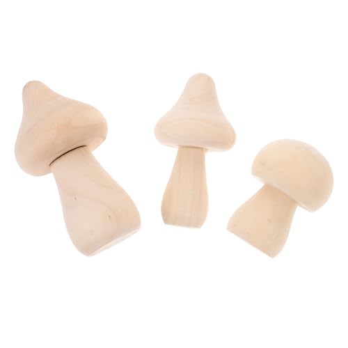 HOMSFOU 3 Stück Teiliges Unvollendeten Holzpilzen Diy Holzfiguren zum Bemalen für Bastelprojekte für Erwachsene zur Individuellen Gestaltung HOMSFOU 3 Stück Teiliges Unvollendeten Holzpilzen Diy Holzfiguren zum Bemalen für Bastelprojekte für Erwachsene zur Individuellen Gestaltung von HOMSFOU