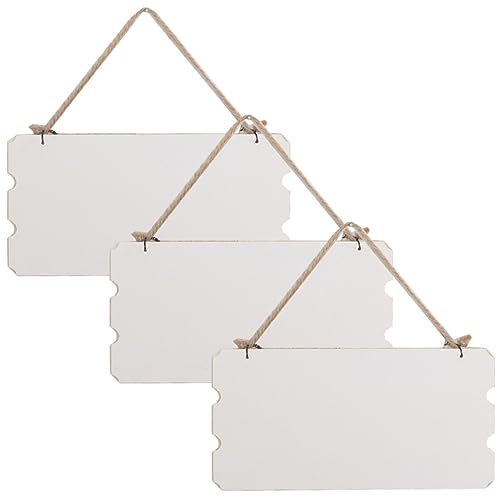 HOMSFOU 3 Stück Unbehandelte Holzplatten zum Basteln Hängende Diy Holzschilder für Weihnachtsdekoration Leere Tafeln für Kreative Handarbeiten für und Persönliche Gestaltung von HOMSFOU