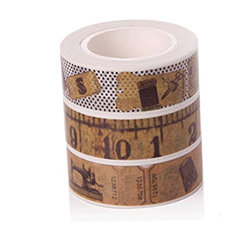 HOMSFOU 3 Stück Vintage Ruler Design Diy Papierklebeband Teiliges für Scrapbooking und Bastelarbeiten Dekoratives Klebeband für Fotoalben und Kreative Projekte HOMSFOU 3 Stück Vintage Ruler Design Diy Papierklebeband Teiliges für Scrapbooking und Bastelarbeiten Dekoratives Klebeband für Fotoalben und Kreative Projekte von HOMSFOU