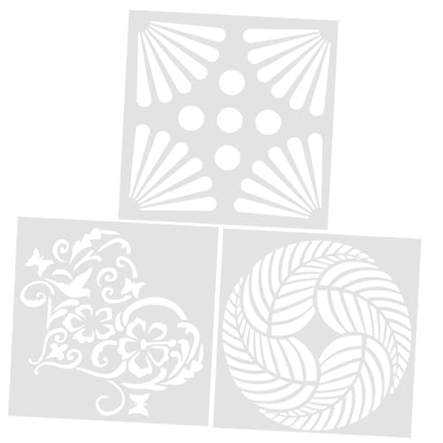 HOMSFOU 3 Stück Wandstencils zum Malen Wiederverwendbare Malvorlagen für Kinderzimmer und Diy Projekte Robustem Klare Muster für Kreative Wanddekoration von HOMSFOU