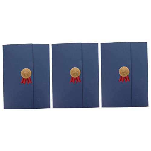 HOMSFOU 3 Stück Zertifikatshülle ordner dokumentenmappe dokumenten aufbewahrung ordnee Zertifikatsinhaber Preisträger briefumschläge Inhaber eines Papierdiploms Dokumentenhalter aus Papier von HOMSFOU