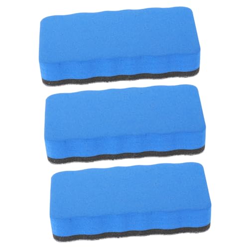HOMSFOU 3 Stücke Radiergummi Boards Trockenen Tafel Wischer Tücher Tafel Reiniger Duster Whiteboard Schwarz Löschen Bord Weiß Bord Eva Blau von HOMSFOU
