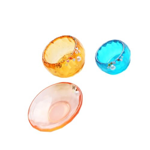 HOMSFOU 3 Stücke Teiliges Diy Silikonform für Schalen und Teller Gießform für Epoxidharz Handgemachte Schalen und Platten für Bastelprojekte zu Hause Geschäft von HOMSFOU