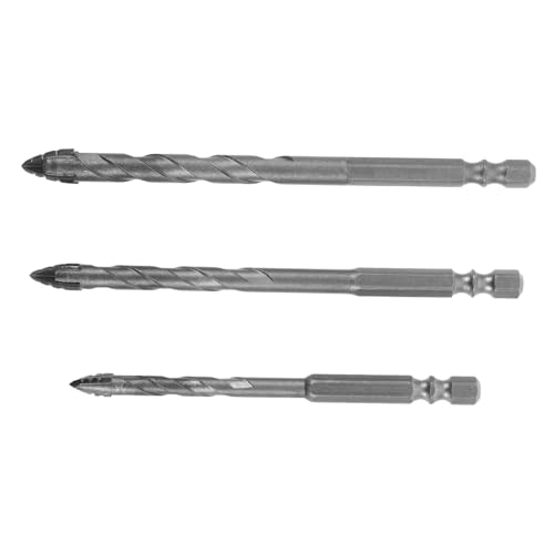 HOMSFOU 3-teiliges Bohrer-set Für Mauerwerk Und Fliesen, Mehrzweck-bohrer Für Treiber, Bohrer Für Fliesen, Betonbohrer, Sägezahn-bohrer von HOMSFOU