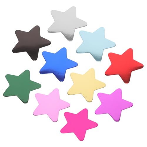 HOMSFOU 30 Blatt Bastelpapier Schnitte DIY Origami Papier für Projekte und Kunsthandwerk Farben Formen Herzförmige Sternförmige und Kreisförmige Papiere von HOMSFOU