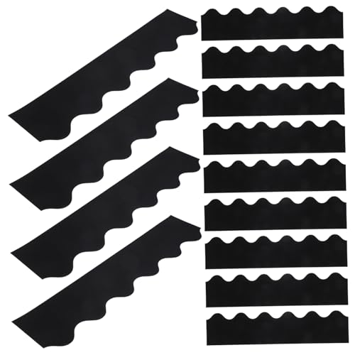 HOMSFOU 30 Blatt Dekorative Schwarze Wandaufkleber Selbstklebende Bordüren für Klassenzimmer und Bulletin Boards für Diy Projekte und Kreative Dekoration von HOMSFOU