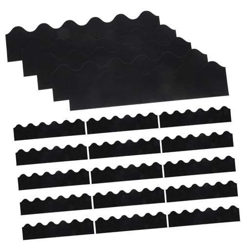 HOMSFOU 30 Blatt Kreidetafel Randaufkleber Selbstklebende Wandbordüren für Klassenzimmer und Auswechselbare Pinnwand Ränder Dekorative Bordüre für Brett von HOMSFOU