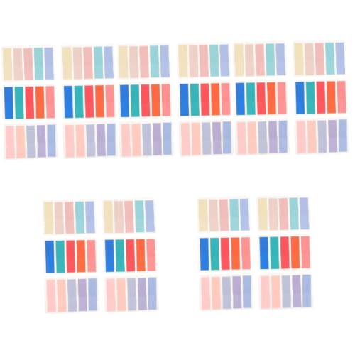 HOMSFOU 30 Sätze Klassifizierende Haftnotizen Halbtransparente Index Tabs Bunten Farben für Büro und Schule Selbstklebende Seitenmarker für Effektive Organisation von HOMSFOU