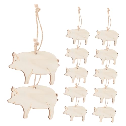HOMSFOU 30 Sätze Teiliges DIY Holzanhänger Schweineform Natürliche Holzfiguren mit Jutebändern zum Basteln Einfache Handhabung für Familien Hochzeiten und Heimdekoration HOMSFOU 30 Sätze Teiliges DIY Holzanhänger Schweineform Natürliche Holzfiguren mit Jutebändern zum Basteln Einfache Handhabung für Familien Hochzeiten und Heimdekoration von HOMSFOU