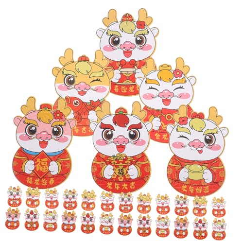 HOMSFOU 30 Stück Chinesische Rote Umschläge mit Drachenmuster Vielseitige Glücksgeldumschläge für Neujahr Hochzeit Geburtstagsfeier Traditionelle Rote Briefumschläge Gemischte Designs HOMSFOU 30 Stück Chinesische Rote Umschläge mit Drachenmuster Vielseitige Glücksgeldumschläge für Neujahr Hochzeit Geburtstagsfeier Traditionelle Rote Briefumschläge Gemischte Designs von HOMSFOU