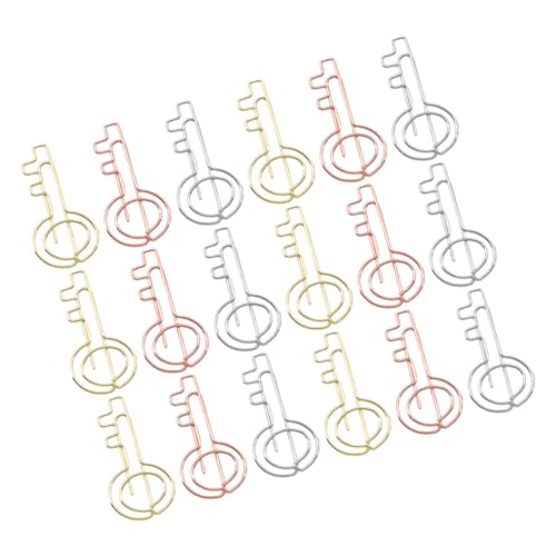 HOMSFOU 30 Stück Dateiklassifizierungsordner Blau Gold Clips geformt bunt Bürozubehör kleine Büroklammern Mehrzweck-Büroklammern Büroklammern fürs Büro Datei-Clip Metall von HOMSFOU