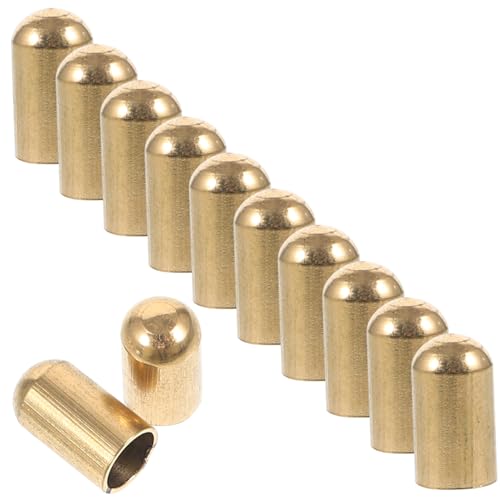HOMSFOU 30 Stück Eimer -Seilhutarmband steckverbinder lederschnur Armband -Endkappen Schnur Endkappe dekorative Kabelendkappen Seilendverschluss Seilende Kabelende Kordelende Metall Golden von HOMSFOU