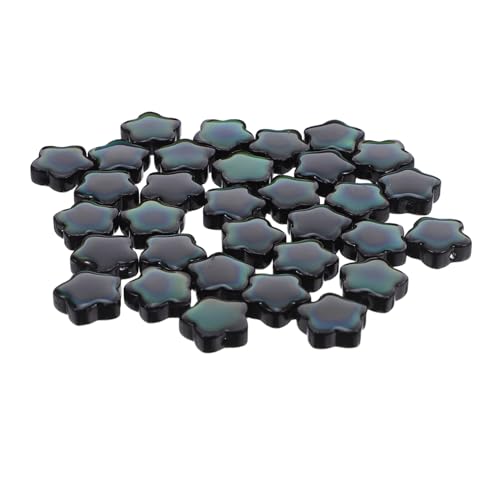 HOMSFOU 30 Stück Fünf-punkte Sternperlen Temperaturfühlende Farbwechsel Glasperlen mit Loch Mini Spacer Charms für Armband Halskette Ohrring Schmuckherstellung Hautfreundlich und Elegant HOMSFOU 30 Stück Fünf-punkte Sternperlen Temperaturfühlende Farbwechsel Glasperlen mit Loch Mini Spacer Charms für Armband Halskette Ohrring Schmuckherstellung Hautfreundlich und Elegant von HOMSFOU