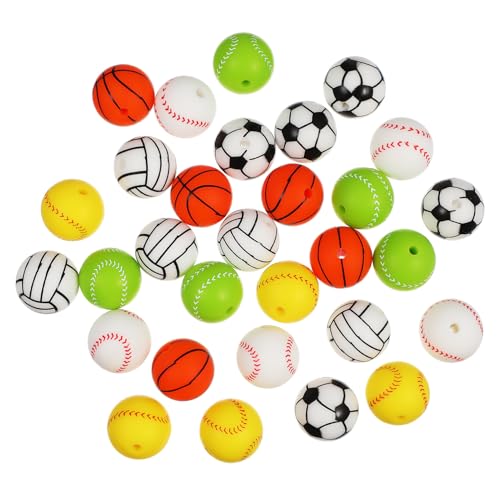 HOMSFOU 30 Stück Kleine Bunte Runde Löcher Zum Basteln Von Sportperlen Armbändern Schlüsselherstellung Baseball Anhänger Farbige Perlen Fußballperlen Armbandperlen Sportballperlen HOMSFOU 30 Stück Kleine Bunte Runde Löcher Zum Basteln Von Sportperlen Armbändern Schlüsselherstellung Baseball Anhänger Farbige Perlen Fußballperlen Armbandperlen Sportballperlen von HOMSFOU