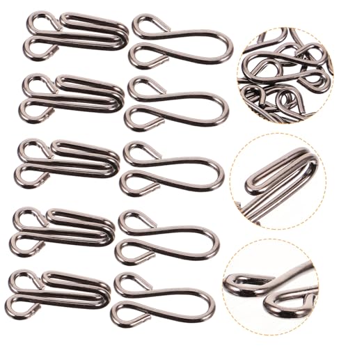 HOMSFOU 30 Stück Metall Hosenhaken und Ösen Verschluss für Unterwäsche und Rocknäharbeiten Rostfrei und Leicht für Diy Projekte und Tägliche Nutzung HOMSFOU 30 Stück Metall Hosenhaken und Ösen Verschluss für Unterwäsche und Rocknäharbeiten Rostfrei und Leicht für Diy Projekte und Tägliche Nutzung von HOMSFOU