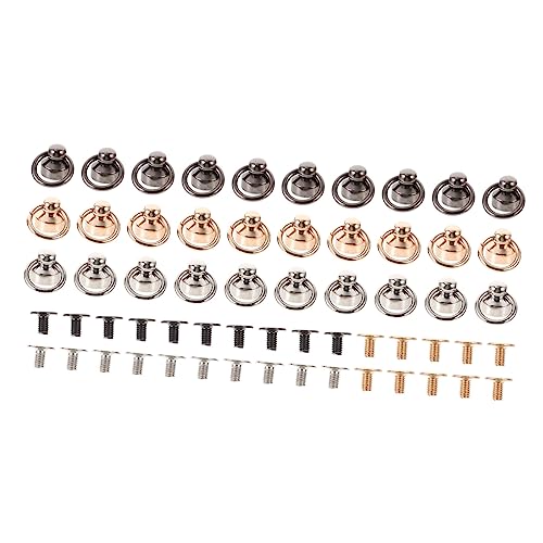 HOMSFOU 30 Stück Metall Rivets mit Zugring Diy Dekorative Nieten für Handyhüllen für Schuhe und Taschen und Hellgold Robust und Langlebig von HOMSFOU