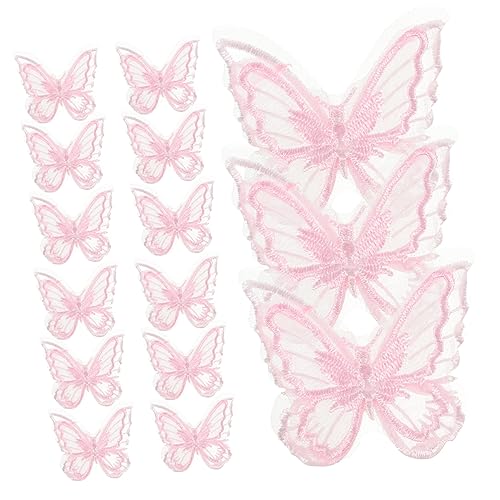 HOMSFOU 30 Stück Organza Schmetterling Applikationen Doppellagige Stickerei Patches für Hochzeitskleider Diy Haarschmuck Bastelbedarf Stoffe für Kleidung Langlebig HOMSFOU 30 Stück Organza Schmetterling Applikationen Doppellagige Stickerei Patches für Hochzeitskleider Diy Haarschmuck Bastelbedarf Stoffe für Kleidung Langlebig von HOMSFOU