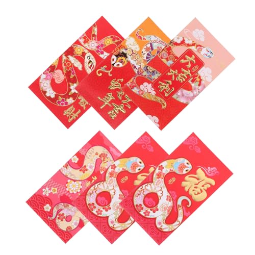 HOMSFOU 30 Stück Rote Umschläge Chinesischen Neujahr mit Schlangen Cartoon Design Umschläge für Lunar Year Hochzeiten und Festlichkeiten Papierumschläge für Geldgeschenke HOMSFOU 30 Stück Rote Umschläge Chinesischen Neujahr mit Schlangen Cartoon Design Umschläge für Lunar Year Hochzeiten und Festlichkeiten Papierumschläge für Geldgeschenke von HOMSFOU