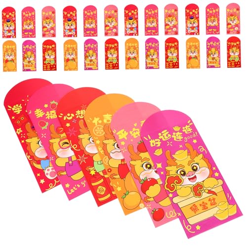 HOMSFOU 30 Stück Rote Umschläge Groß Traditionell Chinesisch Frühling Festival Dragon Design Glücksumschläge Für Neujahr Geschenkverpackung Papiermaterial HOMSFOU 30 Stück Rote Umschläge Groß Traditionell Chinesisch Frühling Festival Dragon Design Glücksumschläge Für Neujahr Geschenkverpackung Papiermaterial von HOMSFOU