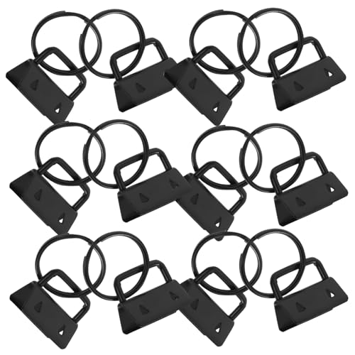 HOMSFOU 30 Stück Schlüsselanhänger-gurtbandclip Zubehör Für Schlüsselanhänger Haken Schlüsselanhänger-hardware Für Das Handgelenk Goldener Schlüsselanhänger Black Eisen von HOMSFOU