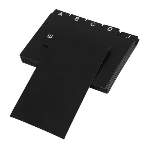 HOMSFOU 30 Stück Schwarze Karteikartenteiler Aus Kunststoff, Geeignet Zum Sortieren Von Arbeitsdokumenten Und Rezepten. Platzsparendes Design, Ideal Für Die Organisation Zu Hause Und Im von HOMSFOU