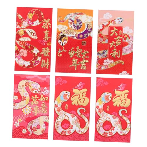 HOMSFOU 30 Stück Teiliges Chinesische Neujahrsumschläge mit Schlangen Zodiac Rote Papierumschläge für Cartoon Design Geeignet für Frühlingsfest Hochzeit und Festliche Anlässe HOMSFOU 30 Stück Teiliges Chinesische Neujahrsumschläge mit Schlangen Zodiac Rote Papierumschläge für Cartoon Design Geeignet für Frühlingsfest Hochzeit und Festliche Anlässe von HOMSFOU