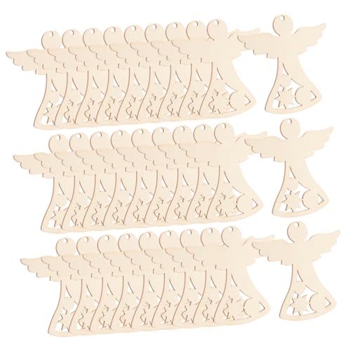 HOMSFOU 30 Stück Teiliges Holzscheiben für Bastelarbeiten Unbemalte Diy Holzfiguren für Weihnachten Engel für Kreative Bastelprojekte und Dekoration HOMSFOU 30 Stück Teiliges Holzscheiben für Bastelarbeiten Unbemalte Diy Holzfiguren für Weihnachten Engel für Kreative Bastelprojekte und Dekoration von HOMSFOU