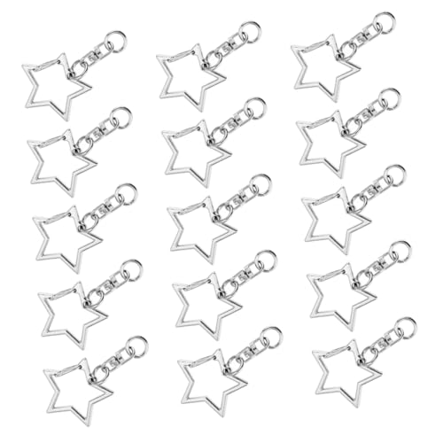 HOMSFOU 30 Stück Teiliges Metall Schlüsselanhänger Sternform und Förmige Karabinerhaken aus Langlebiger Zinklegierung DIY Taschen und Schmuckzubehör Silberfarben Robust und Modisch HOMSFOU 30 Stück Teiliges Metall Schlüsselanhänger Sternform und Förmige Karabinerhaken aus Langlebiger Zinklegierung DIY Taschen und Schmuckzubehör Silberfarben Robust und Modisch von HOMSFOU