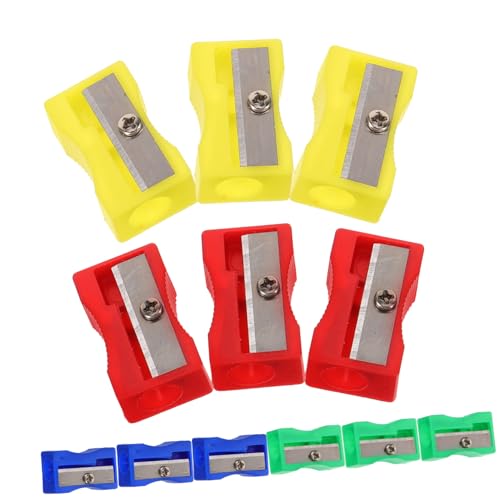 HOMSFOU 30 Stück Teiliges Mini Anspitzer aus Kunststoff Bunten Farben Handheld Bleistiftspitzer für Schule und Büro Einfach zu Reinigen Zufällige Farbe von HOMSFOU