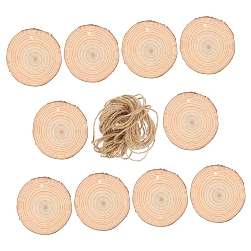 HOMSFOU 30 Stück Teiliges Natürliche Holzscheiben zum Bemalen DIY Weihnachtsbaum Deko Handgefertigte Christbaumschmuck Bastelset Umweltfreundlich Sicher für Party von HOMSFOU