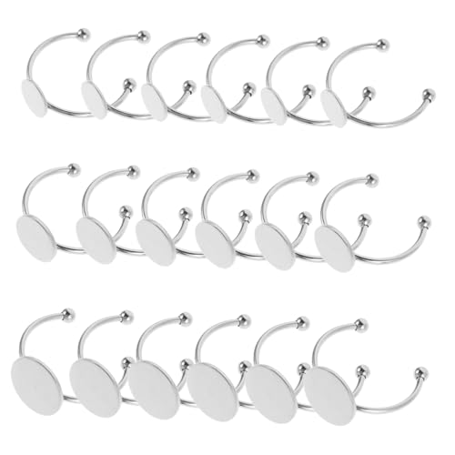 HOMSFOU 30 Stück Teiliges Ringrohling Rostfreiem Stahl Verstellbare Flache Ringbasis für DIY Schmuckherstellung Langlebige Ringträger für Schmuckkreationen zum Basteln und Verzieren von HOMSFOU