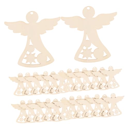 HOMSFOU 30 Stück Teiliges Unvollendeter Holzschnittformen für Diy Holzschnitte für Bastelarbeiten für Weihnachtsdekoration und Kreative Projekte von HOMSFOU