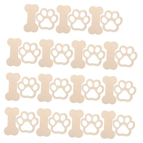 HOMSFOU 30 Stück Teiliges aus Naturbelassenen Holzanhängern in Knochen Pfotenform Blanko Diy-bastel-tags mit Glatten Kanten für Personalisierte Haustierparty-dekorationen und Kreative HOMSFOU 30 Stück Teiliges aus Naturbelassenen Holzanhängern in Knochen Pfotenform Blanko Diy-bastel-tags mit Glatten Kanten für Personalisierte Haustierparty-dekorationen und Kreative von HOMSFOU
