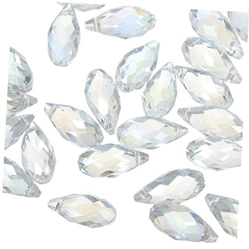HOMSFOU 30 Stück Wassertröpfchen Glasperlen Diy Schmuck Basteln Facettierte Kristallperlen für Armbänder und für Kreative Dekorationen von HOMSFOU
