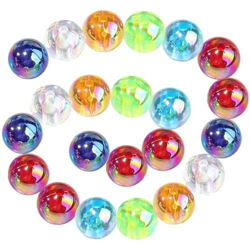 HOMSFOU 300 Stück Abstandsperlen Für Halsketten Kreisperlen Schmuckherstellungsset Armband Runde Klare Farbige Perlen Halskettenzubehör Kleine Perlen DIY Bastelperlen DIY von HOMSFOU