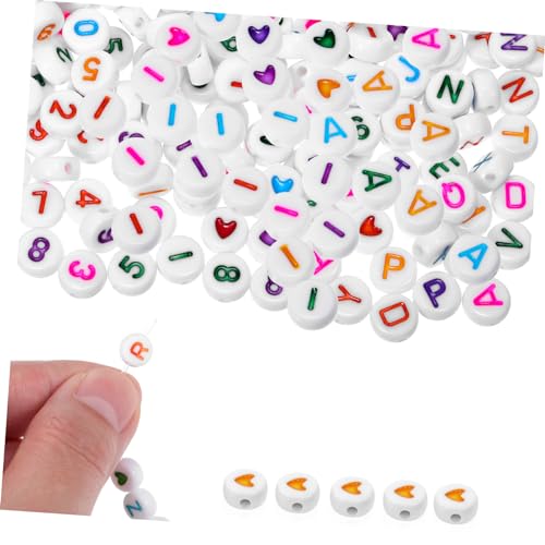 HOMSFOU 300 Stück Acrylperlen Zahlen Schmuck Gemischte Öffnung Runde Perlen Buchstaben Farbe Basteln Lose Herstellung Wortperlen Für Armbänder Große Und Kleine Perlen HOMSFOU 300 Stück Acrylperlen Zahlen Schmuck Gemischte Öffnung Runde Perlen Buchstaben Farbe Basteln Lose Herstellung Wortperlen Für Armbänder Große Und Kleine Perlen von HOMSFOU
