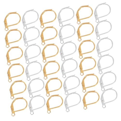 HOMSFOU 300 Stück Französischer Ohrhaken Dangle Ohrring French Drahthaken Französische Ohrhakendrähte Französischer Drahtohrringhaken Schmuckohrhaken machen DIY Ohrringhaken Eisen von HOMSFOU