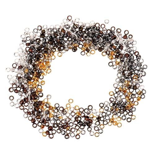 HOMSFOU 300 Stück Metallperlen Spacer Perlen für Diy Schmuckherstellung Armbänder und Langlebig und Vielseitig Farben Erhältlich für Bastelprojekte von HOMSFOU