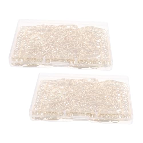 HOMSFOU 300 Stück Mini Herz Büroklammern Metall Lesezeichen Clips Robuste Love Heart Paper Clips für Schule Büro Organizer Dekorative Mini Binder für Dokumente und Planer von HOMSFOU