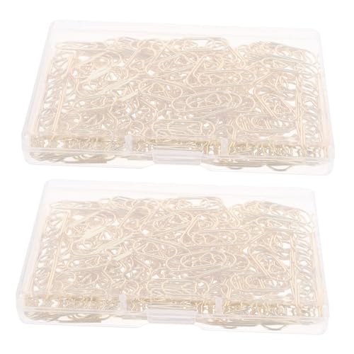 HOMSFOU 300 Stück Mini Herz Büroklammern Vintage Metall Lesezeichen Clips Charmante Herzförmige Paper Clips Süße Mini Lesezeichen für Schule Büro Journal Scrapbooking und von HOMSFOU