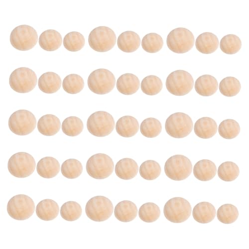 HOMSFOU 300 Stück Mm Kugeln Aus Gespaltenem Holz Armband Mini Bastelarbeiten DIY Perlen Tisch Unvollendete Projekte Kränze Holzbearbeitung Runde Herstellung Puppe Für Halbkugel von HOMSFOU